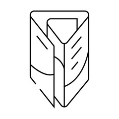 Wall Mural - booklet with lot of folds line icon vector. booklet with lot of folds sign. isolated contour symbol black illustration