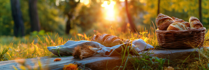 Wall Mural - Autumn leaves in the morning