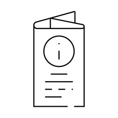 Wall Mural - information booklet line icon vector. information booklet sign. isolated contour symbol black illustration