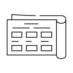 Wall Mural - goods catalog line icon vector. goods catalog sign. isolated contour symbol black illustration