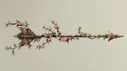 Poster - Create an arrow design that incorporates elements of nature, such as flowers or vines.