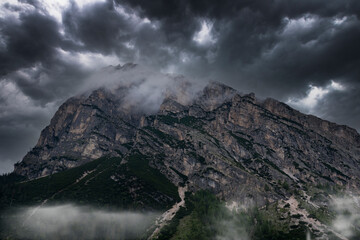 Wall Mural - mountains in trentino alto adige during a storm