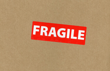 Wall Mural - fragile label on packet