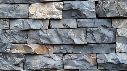 A background of stone wall texture, rough and uneven stone surfaces, earthy and grey tones, rustic and natural feel, hd quality, natural look. --ar 16:9 --v 6.0 --s 250 --style raw