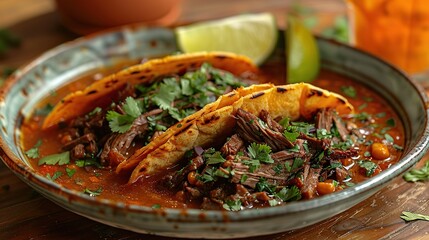 Canvas Print - Delicious Beef Tacos in a Bowl