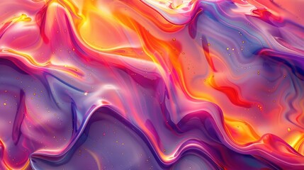 Wall Mural - Colorful fluid motion creating abstract shapes