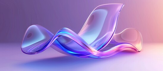 Wall Mural - Abstract Purple and Blue Liquid Form