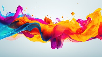 Poster - Colorful fluid motion creating abstract shapes