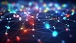 © ken_creative - Conceptual art of a business network with glowing nodes and connections