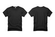 © Modern Dezyner - Black t shirt front and back isolated on transparent background