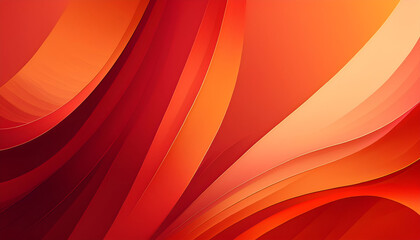Poster - Vibrant abstract design featuring flowing red and orange curves
