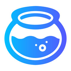 Wall Mural - fish bowl Gradient icon