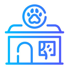 Wall Mural - pet shop Line Gradient Icon