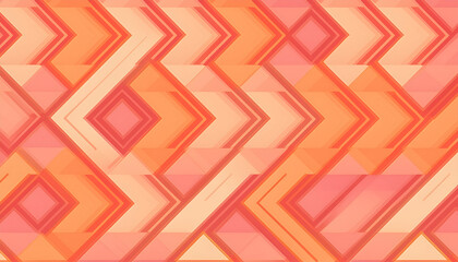 Poster - Abstract geometric pattern in shades of pink and orange with diamond shapes