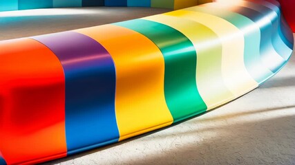 Wall Mural - Abstract design with colored shapes