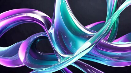 Poster - Abstract structure of smooth translucent curved shapes