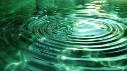Aufkleber -  a mesmerizing 3D abstract dreamscape where soft jade ripples gently undulate