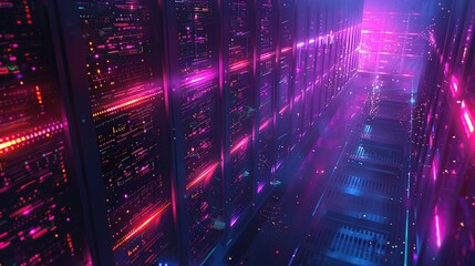 Poster - Neon Data Center