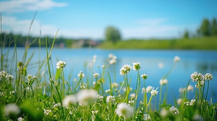 Poster - Peaceful Lakeside Bloom