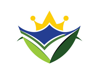 A Vibrant Crown Logo with Strong, Impactful Lines