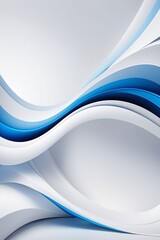 Wall Mural - Blue and white waves abstract background, vertical composition	