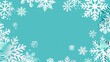 © Wi - Snowflake Pattern on a Teal Background