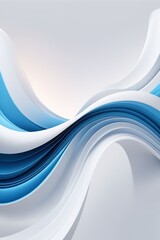 Wall Mural - Blue and white waves abstract background, vertical composition	