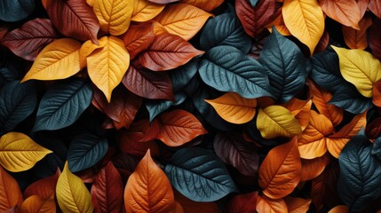 Poster - autumn leaves background  