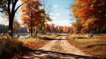 Wall Mural - autumn in the park