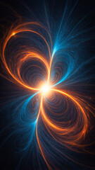 Wall Mural - The quantum field, a swirling dance of energy and matter