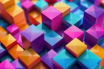 Abstract Colorful Cubes