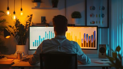 Poster -  the difference between short-term (hours or days) and long-term (months or years) energy load forecasting, with a split-screen showing different methods. 