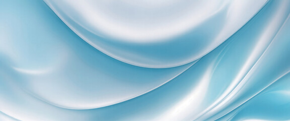 Wall Mural - Soft pastel Blue shiny satin silk swirl wave background