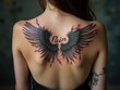 © Winal - Resilient Wings: A Tattoo's Defiant Embrace of Pain and Endurance
