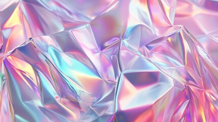 Poster - Holographic iridescence creating a surreal landscape in a vibrant, distorted metaverse aesthetic
