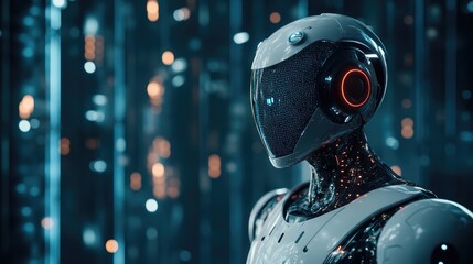 Poster - AI chatbot visualization with generative AI technology, symbolizing cutting-edge advancements in digital communication.