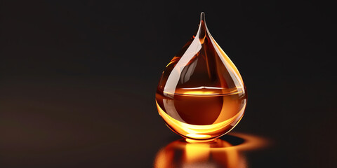 Poster - A drop of oil close-up