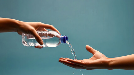 Wall Mural - A bottle of water in your hand