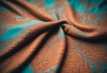 Poster - Close-Up of Dark Brown Textured Fabric