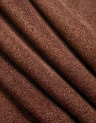 Poster - Close-Up of Dark Brown Textured Fabric