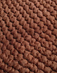 Poster - Close-Up of Dark Brown Textured Fabric
