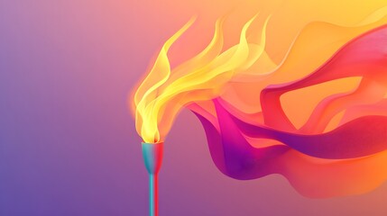 Wall Mural - Abstract Flame Design.