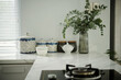 © DragonImages - Containers for herbs and spices in domestic kitchen