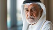 © Zainab - Portrait of senior old arab man in dubai wearing white arabic clothes
