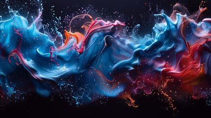 Poster - Beautiful abstract swirling colors blending together in a vibrant display of creativity and movement