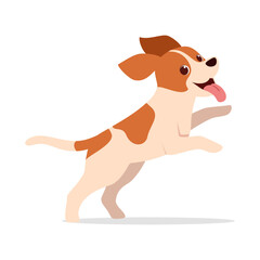 Sticker - happy cute jack russell dog with good quality and design