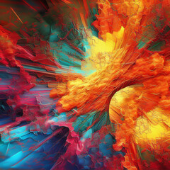 Bright colored background paint strokes texture