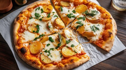 Poster - Pizza di Patate - traditional Italian food