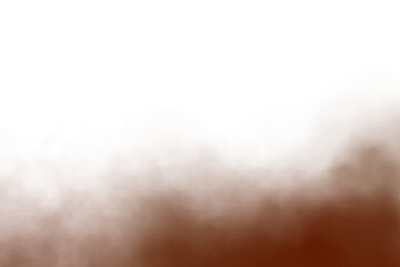 Dust storm with swirling sand cloud, brown smoke, flying particles. Dense sand cloud effect with visible dust and debris, isolated on transparent background, PNG format
