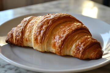 Wall Mural - crispy croissaint for breakfast
